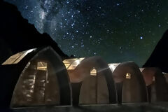 キャンプでの星空の夜